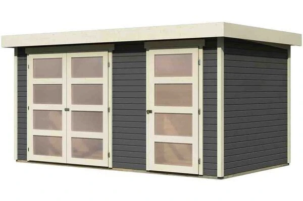 KARIBU Gartenhaus Mühlentrup, Fichtenholz 19 Mm, Flachdach 3 KARIBU Gartenhaus Mühlentrup, Fichtenholz 19 Mm, Flachdach