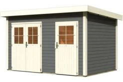 KARIBU Gartenhaus Tintrup, Fichtenholz 28 Mm, Flachdach