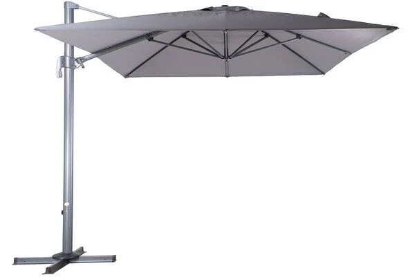 OUTFLEXX Ampelschirm, Anthrazit, Pulverbesch. Aluminium, 400x300cm, Inkl. Plattenständer 3 OUTFLEXX Ampelschirm, Anthrazit, Pulverbesch. Aluminium, 400x300cm, Inkl. Plattenständer