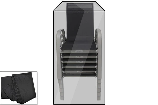 OUTFLEXX Premium Abdeckhaube, Für Stapelstühle, Z.B. 14797, Schwarz, 83 X 63 X 122 Cm, Wasserbeständig 3 OUTFLEXX Premium Abdeckhaube, Für Stapelstühle, Z.B. 14797, Schwarz, 83 X 63 X 122 Cm, Wasserbeständig