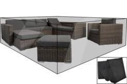 OUTFLEXX Premium Abdeckhaube, Für Lounge, Z.B. 18366-BOX, Schwarz, 310x238x68 Cm, Wasserbeständig