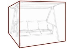 GARVIDA Schutzhülle Für Hollywoodschaukeln, Braun, Polyestergewebe, 215 X 155 X 180 Cm, Mit Zugband