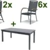 HARTMAN Raffaelo Sitzgruppe, Xerix, Alu/Textilene, Tisch 180/240x100cm, 6 Stapel-, 2 Multipositionssessel