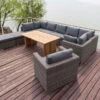OUTFLEXX Loungegarnitur, Polyrattan/Teakholz, Tisch 160x90cm, Für 10 Personen, Wasserfeste Kissenbox 2 OUTFLEXX Loungegarnitur, Polyrattan/Teakholz, Tisch 160x90cm, Für 10 Personen, Wasserfeste Kissenbox -Kettler Verkaufs-Shop 1 19398.jpg