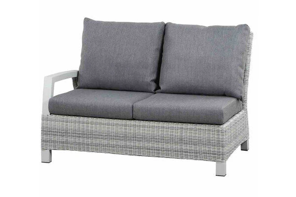 SIENA GARDEN Corido 2-Sitzer Sofa, Ice Grey, Alu / Gardino®-Geflecht, 136x83x88 Cm, Armlehne Rechts 3 SIENA GARDEN Corido 2-Sitzer Sofa, Ice Grey, Alu / Gardino®-Geflecht, 136x83x88 Cm, Armlehne Rechts