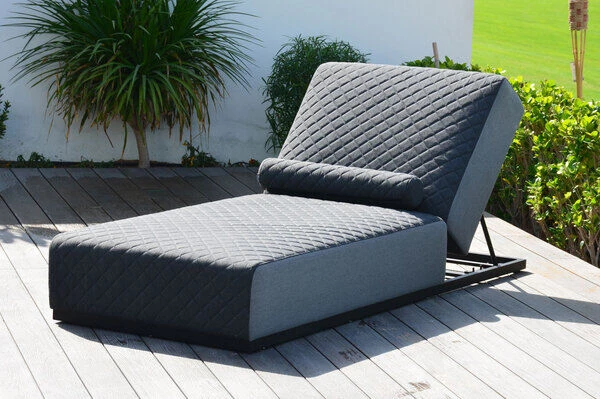 OUTFLEXX Liege, Flanelle/sooty, Sunbrella/Alu, 216x91x37,5cm, Rückenlehne Verstellbar 3 OUTFLEXX Liege, Flanelle/sooty, Sunbrella/Alu, 216x91x37,5cm, Rückenlehne Verstellbar