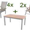 DOPPLER Expert Esstischgarnitur, Silber/Holzoptik/beige, Alu/Textilene, 4x Stapelsessel, 2x Hochlehner, 150-210x90 Cm 1 DOPPLER Expert Esstischgarnitur, Silber/Holzoptik/beige, Alu/Textilene, 4x Stapelsessel, 2x Hochlehner, 150-210x90 Cm -Kettler Verkaufs-Shop 1 21201.jpg