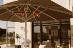 OUTTECH XD-Y Heizstrahler, Silber, Alu, 67,5 X 10,5 X 7,2 Cm, Staubdicht Und Wassergeschützt, Fernbedienung Mit 2 Stufen