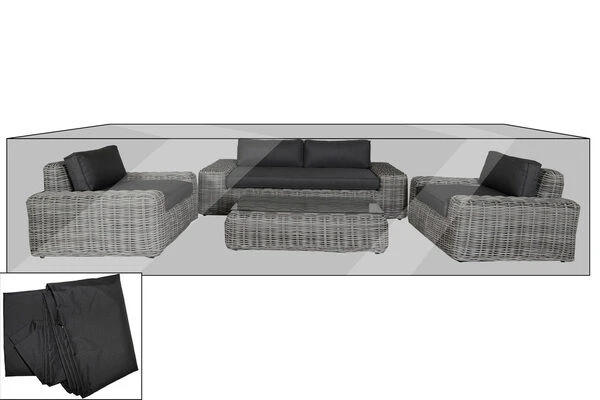 OUTFLEXX Premium Abdeckhaube Für Lounge, Z.B. 20789 / 20906, 440x230x70cm, Wasserbeständig, Schwarz 3 OUTFLEXX Premium Abdeckhaube Für Lounge, Z.B. 20789 / 20906, 440x230x70cm, Wasserbeständig, Schwarz