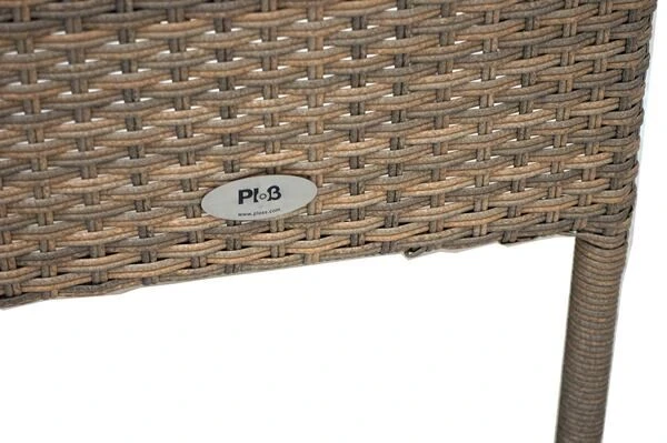 Ploß Rabida Sitzgruppe, Champagner-meliert, Polyrattan, Tisch 90 X 90 Cm, 4 Stapelsessel, Glasplatte In Steinoptik 22 Ploß Rabida Sitzgruppe, Champagner-meliert, Polyrattan, Tisch 90 X 90 Cm, 4 Stapelsessel, Glasplatte In Steinoptik – Bild 20