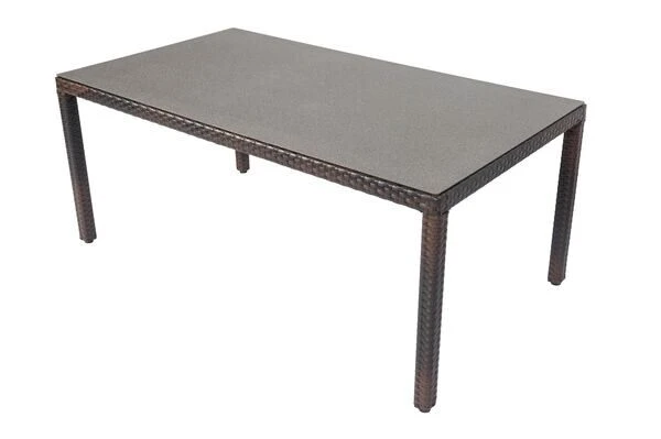 OUTFLEXX Dining Set, Braun Marmoriert, Polyrattan, Tisch 180x100cm, Spraystone, 6mm, 6 Sessel 22 OUTFLEXX Dining Set, Braun Marmoriert, Polyrattan, Tisch 180x100cm, Spraystone, 6mm, 6 Sessel – Bild 20