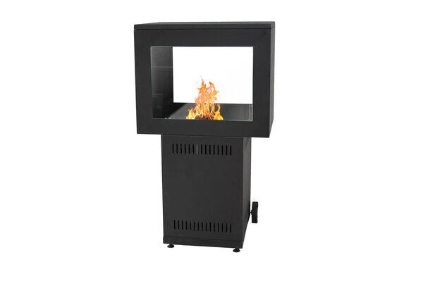 OUTFLEXX Gartenkamin, Schwarz, Stahl, 88 X 64 X 132 Cm, Gasfunktion, Auf Rädern 6 OUTFLEXX Gartenkamin, Schwarz, Stahl, 88 X 64 X 132 Cm, Gasfunktion, Auf Rädern – Bild 4