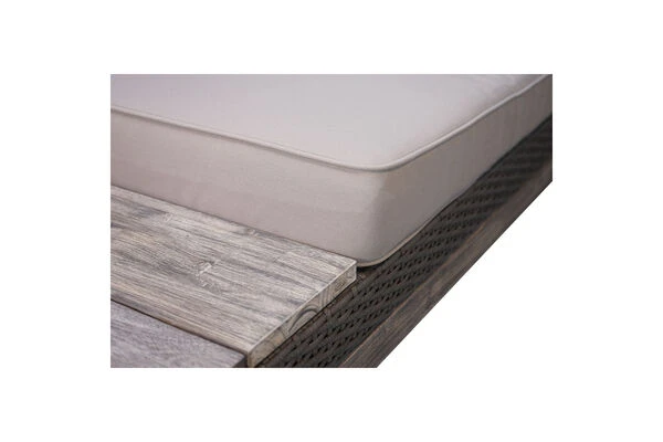 Ploß Arendal Ecklounge-Set, Vintage-Look, Polyrattan/FSC-Akazie, 4 Tlg., 4-5 Pers., 75x75cm, Inkl. Polster 8 Ploß Arendal Ecklounge-Set, Vintage-Look, Polyrattan/FSC-Akazie, 4 Tlg., 4-5 Pers., 75x75cm, Inkl. Polster – Bild 6