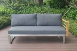 OUTFLEXX 2-Sitzer Sofa, Natur / Grau, FSC-Teak / Edelstahl / Olefin, 165x74x64 Cm, Armlehne Links 11 OUTFLEXX 2-Sitzer Sofa, Natur / Grau, FSC-Teak / Edelstahl / Olefin, 165x74x64 Cm, Armlehne Links -Kettler Verkaufs-Shop 21650 2.JPG