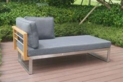 OUTFLEXX Lounger, Natur / Grau, FSC-Teak / Edelstahl / Olefin, 165x74x64 Cm, Armlehne Beidseitig Montierbar -Kettler Verkaufs-Shop 21652 2.JPG