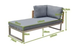 OUTFLEXX Lounger, Natur / Grau, FSC-Teak / Edelstahl / Olefin, 165x74x64 Cm, Armlehne Beidseitig Montierbar -Kettler Verkaufs-Shop 21652 5 mass.jpg