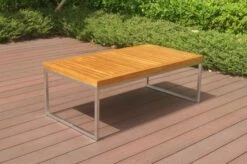 OUTFLEXX Kaffeetisch, Natur, FSC-Teak / Edelstahl, 110x60x40 Cm -Kettler Verkaufs-Shop 21655 1.JPG
