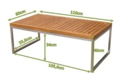 OUTFLEXX Kaffeetisch, Natur, FSC-Teak / Edelstahl, 110x60x40 Cm -Kettler Verkaufs-Shop 21655 5 mass.JPG