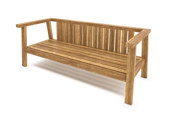 OUTFLEXX Hamim 2-Sitzer, Natur/grau, Teak/Olefin, 190 X 80 X 60 Cm, Recycled Teak 9 OUTFLEXX Hamim 2-Sitzer, Natur/grau, Teak/Olefin, 190 X 80 X 60 Cm, Recycled Teak – Bild 7