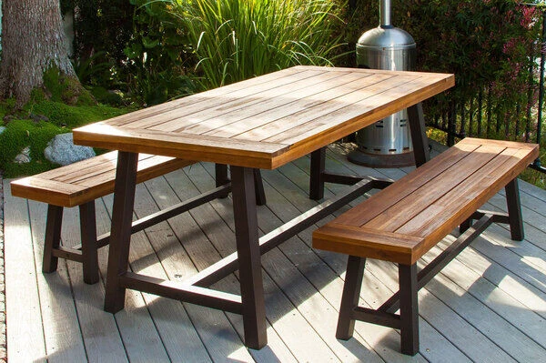 OUTFLEXX Sitzgruppe, Natur, Akazie, Tisch 172,5 X 90 Cm, 6 Personen 3 OUTFLEXX Sitzgruppe, Natur, Akazie, Tisch 172,5 X 90 Cm, 6 Personen