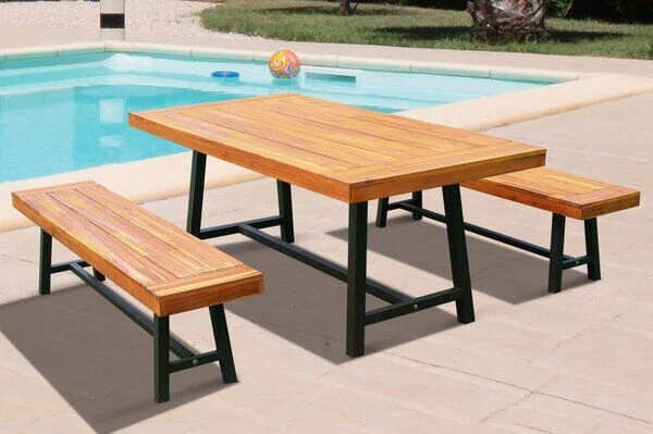 OUTFLEXX Sitzgruppe, Natur, Akazie, Tisch 172,5 X 90 Cm, 6 Personen 11 OUTFLEXX Sitzgruppe, Natur, Akazie, Tisch 172,5 X 90 Cm, 6 Personen – Bild 9