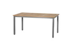 SIENA GARDEN Savona/Geneva Esstischgarnitur, Graphit/grau, Alu/Teak/Texfabric, Tisch 160x90 Cm, 4 Stapelsessel -Kettler Verkaufs-Shop 22045 3.jpg