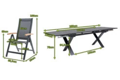 OUTFLEXX Esstischgarnitur, OUTFLEXX® Anthrazit Matt, Alu / Spraystone / Teak, Tisch 180/280x100cm, 10 Multipositionssessel -Kettler Verkaufs-Shop 22126 5.jpg