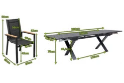 OUTFLEXX Esstischgarnitur, OUTFLEXX® Anthrazit Matt, Alu / Spraystone / Teak, Tisch 180/280x100cm, 10 Stapelsessel -Kettler Verkaufs-Shop 22129 5.jpg