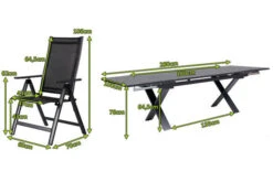 OUTFLEXX Esstischgarnitur, OUTFLEXX® Anthrazit Matt, Alu / Spraystone / Textil, Tisch 180/280x100cm, 6 Multipositionssessel -Kettler Verkaufs-Shop 22133 5.jpg