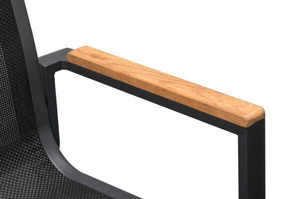 OUTFLEXX Esstischgarnitur, OUTFLEXX® Anthrazit Matt, Alu /HPL / Teak, Tisch 180/280x100cm, 8 Stapelsessel 15 OUTFLEXX Esstischgarnitur, OUTFLEXX® Anthrazit Matt, Alu /HPL / Teak, Tisch 180/280x100cm, 8 Stapelsessel – Bild 13