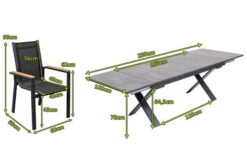 OUTFLEXX Esstischgarnitur, OUTFLEXX® Anthrazit Matt, Alu /HPL / Teak, Tisch 180/280x100cm, 8 Stapelsessel 21 OUTFLEXX Esstischgarnitur, OUTFLEXX® Anthrazit Matt, Alu /HPL / Teak, Tisch 180/280x100cm, 8 Stapelsessel -Kettler Verkaufs-Shop 22150 5.jpg