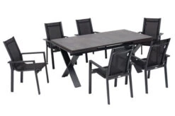 OUTFLEXX Esstischgarnitur, OUTFLEXX® Anthrazit Matt, Alu / HPL / Textil, Tisch 180/280x100cm, 6 Stapelsessel -Kettler Verkaufs-Shop 22158 19.jpg