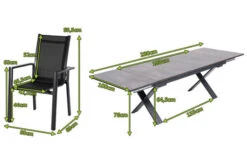 OUTFLEXX Esstischgarnitur, OUTFLEXX® Anthrazit Matt, Alu / HPL / Textil, Tisch 180/280x100cm, 6 Stapelsessel -Kettler Verkaufs-Shop 22158 5.jpg