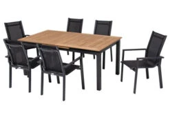 OUTFLEXX Esstischgarnitur, OUTFLEXX® Anthrazit Matt, Alu / Teak / Textil, Ausziehtisch 180/240x100cm, 6 Stapelsessel -Kettler Verkaufs-Shop 22193 16.jpg