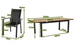 OUTFLEXX Esstischgarnitur, OUTFLEXX® Anthrazit Matt, Alu / Teak / Textil, Ausziehtisch 180/240x100cm, 6 Stapelsessel -Kettler Verkaufs-Shop 22193 5.jpg