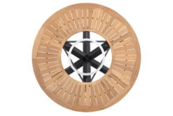 OUTFLEXX Esstischgarnitur, OUTFLEXX® Anthrazit Matt, Alu / Teak / Textil, Esstisch Ø 150 Cm, 5 Stapelstühle -Kettler Verkaufs-Shop 22201 8.jpg