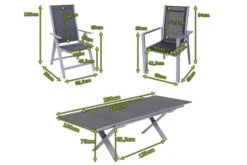 OUTFLEXX Esstischgarnitur, Silber, Alu / Keramik / Textil, Tisch 180/280x100cm, 4 Stapelsessel, 2 Multipo 26 OUTFLEXX Esstischgarnitur, Silber, Alu / Keramik / Textil, Tisch 180/280x100cm, 4 Stapelsessel, 2 Multipo -Kettler Verkaufs-Shop 22217 5.jpg