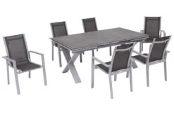 OUTFLEXX Esstischgarnitur, Silber, Alu / HPL / Textil, Tisch 180/280x100cm, 6 Stapelsessel -Kettler Verkaufs-Shop 22223 16.jpg