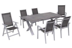 OUTFLEXX Esstischgarnitur, Silber, Alu / HPL / Textil, Tisch 180/280x100cm, 4 Stapelsessel, 2 Multipo -Kettler Verkaufs-Shop 22226 2.jpg