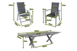 OUTFLEXX Esstischgarnitur, Silber, Alu / HPL / Textil, Tisch 180/280x100cm, 4 Stapelsessel, 2 Multipo -Kettler Verkaufs-Shop 22226 5.jpg