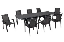 OUTFLEXX Esstischgarnitur, Anthrazit, Alu / Keramik / Textil, 180/280x100cm, 8 Stapelsessel -Kettler Verkaufs-Shop 22233 16.jpg