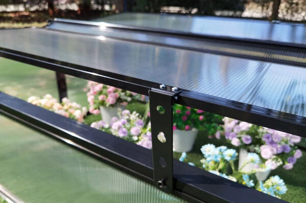 OUTFLEXX Gewächshaus, Schwarz, Alu/Polycarbonat, 120x90x57cm, Pulverbeschichtet 13 OUTFLEXX Gewächshaus, Schwarz, Alu/Polycarbonat, 120x90x57cm, Pulverbeschichtet – Bild 11