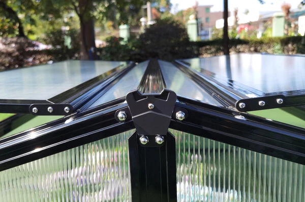 OUTFLEXX Gewächshaus, Schwarz, Alu/Polycarbonat, 120x90x57cm, Pulverbeschichtet 15 OUTFLEXX Gewächshaus, Schwarz, Alu/Polycarbonat, 120x90x57cm, Pulverbeschichtet – Bild 13