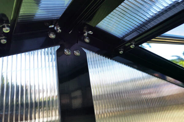 OUTFLEXX Gewächshaus, Schwarz, Alu/Polycarbonat, 120x90x57cm, Pulverbeschichtet 18 OUTFLEXX Gewächshaus, Schwarz, Alu/Polycarbonat, 120x90x57cm, Pulverbeschichtet – Bild 16