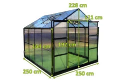 OUTFLEXX Gewächshaus, Schwarz, Alu/Polycarbonat, 250x250x228cm, Pulverbeschichtet -Kettler Verkaufs-Shop 22277 5.jpg