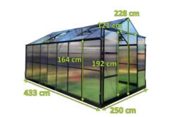 OUTFLEXX Gewächshaus, Schwarz, Alu/Polycarbonat, 433x250x228cm, Pulverbeschichtet -Kettler Verkaufs-Shop 22280 mass.jpg