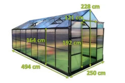 OUTFLEXX Gewächshaus, Schwarz, Alu/Polycarbonat, 494x250x228cm, Pulverbeschichtet 17 OUTFLEXX Gewächshaus, Schwarz, Alu/Polycarbonat, 494x250x228cm, Pulverbeschichtet -Kettler Verkaufs-Shop 22281 mass.jpg