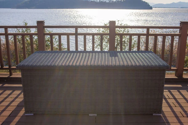 OUTFLEXX Kissenbox L, Grau, Polyrattan, 204x94x75cm 9 OUTFLEXX Kissenbox L, Grau, Polyrattan, 204x94x75cm – Bild 7