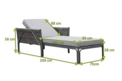 OUTFLEXX Mermaid Liege, Anthrazit, Aluminium/XL Geflecht, 203x75x56 Cm, Inkl. Polster -Kettler Verkaufs-Shop 22302 5.jpg