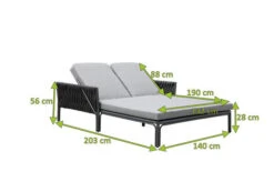 OUTFLEXX Mermaid Doppelliege, Anthrazit, Aluminium/XL Rope, 140x56x132 Cm, Inkl. Polster -Kettler Verkaufs-Shop 22310 4.jpg
